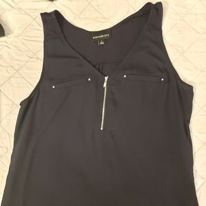 Fortune & Ivy Zip Detail Blouse